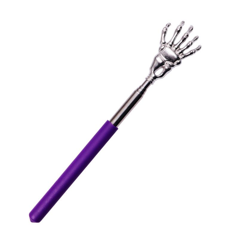 

Ghost Hand Stainless Steel Retractable Back Scratcher - Portable Itching Relief Artifact for Self-Help. фиолетовый