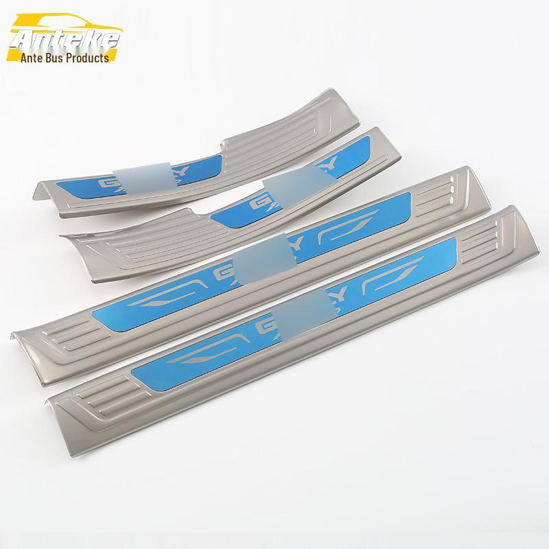 Fits 18 Binrui models: Door Sill Bright Strip, Bumper Trunk Welcome Pedal Trim, Anti-Scratch Sticker.