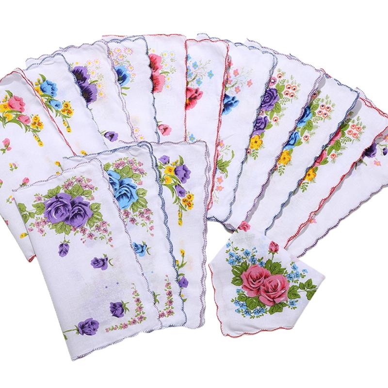 Pocket Handkerchiefs Toddler Face Towels 100% Cotton for Kids Girls Daily Use