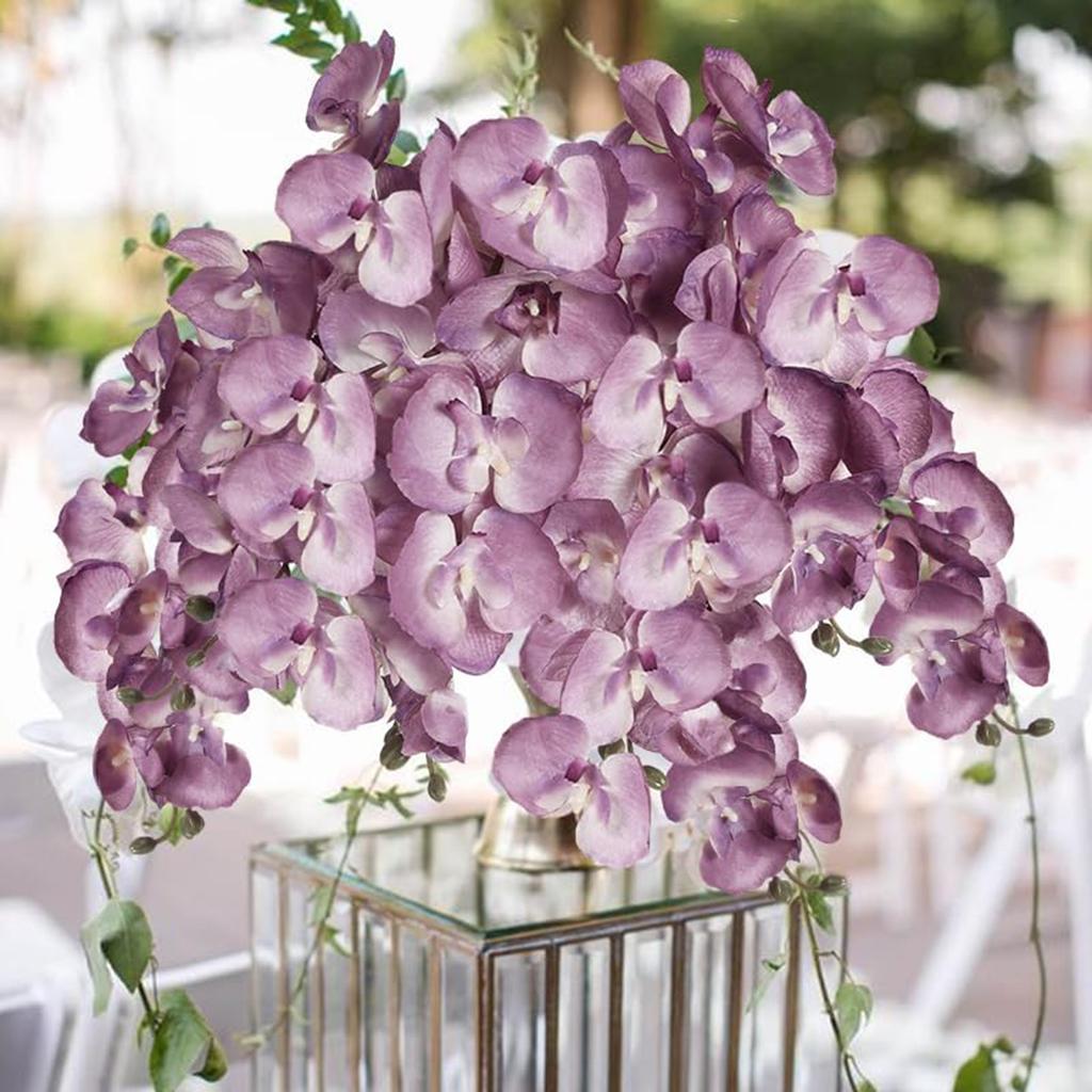 1PC Artificial Flowers Branch Silk Butterfly Orchid Home Vase Table Decor Wedding Party Outdoor Garden Bride Bouquet Wreath Gift