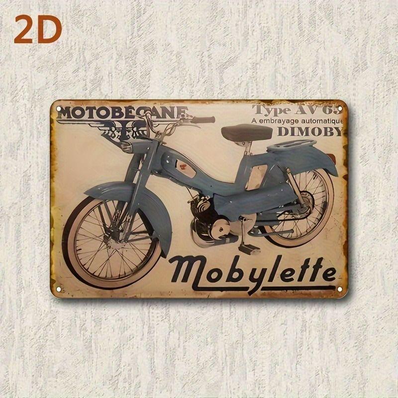 Vintage Female Silhouette Metal Tin Sign for Bar & Garage
