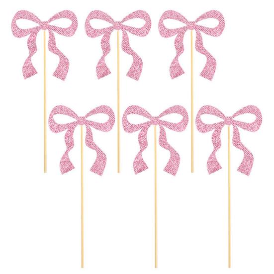 Dekorační sada na tématickou párty Mašle Růžový třásňový banner Toppery na dort Zlaté třpytivé spirálové závěsné ozdoby Dekorace na narozeninovou oslavu pro dívky