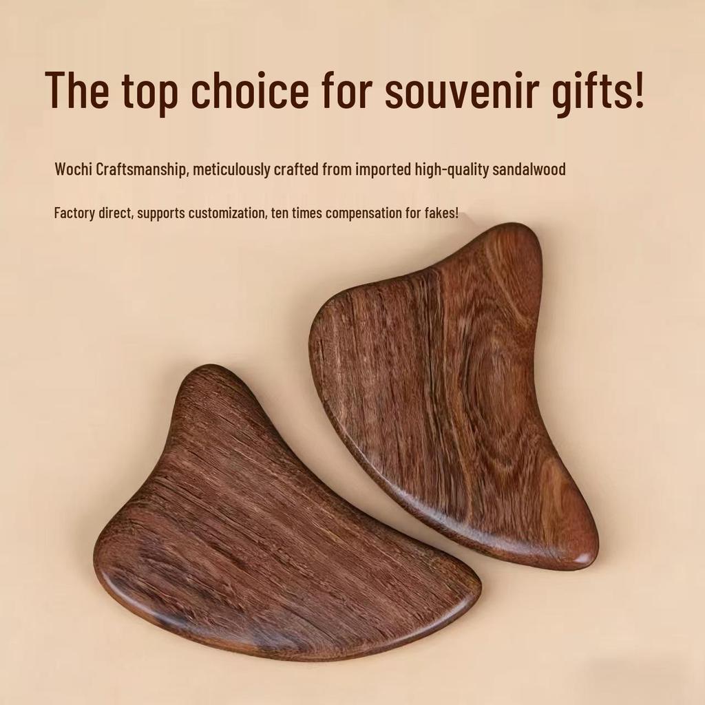 Sandalwood Massage Comb - Portable Wooden Scalp & Meridians Care, Engraved LOGO, Ideal Health Companion Gift