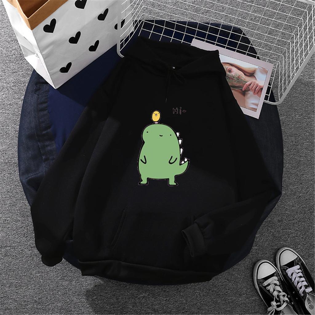 Pulôver feminino de manga comprida com estampa e blusa de moletom