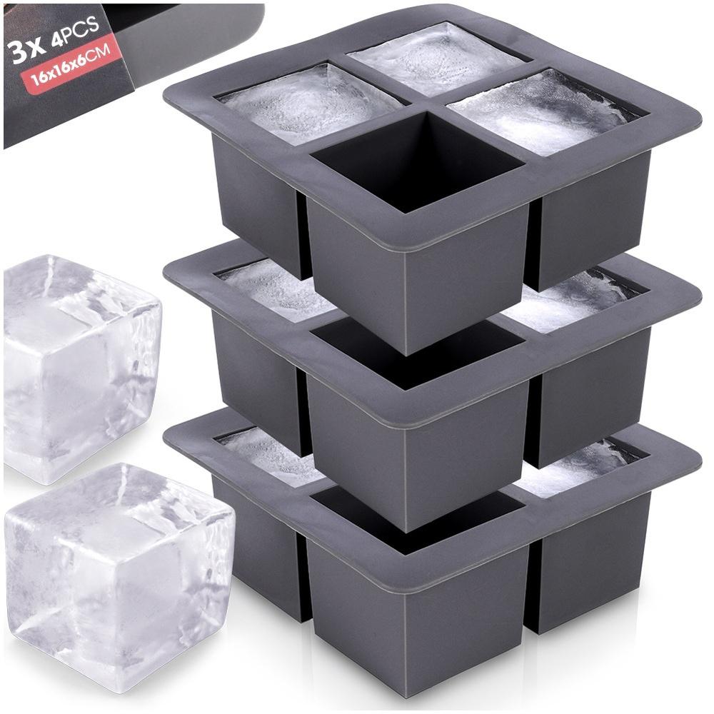 Silicone Ice Cube Mold Xxl 15.5X15.5X6 Cm 3 Pcs.