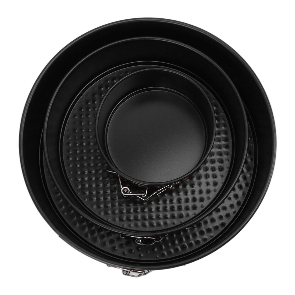 3Pcs Cake Pan Set Food Grade Thick Carbon Steel Prevent Sticking Round Honeycomb Springform Baking