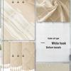 Waterproof Tassel Lace Shower Curtain with Floral Design