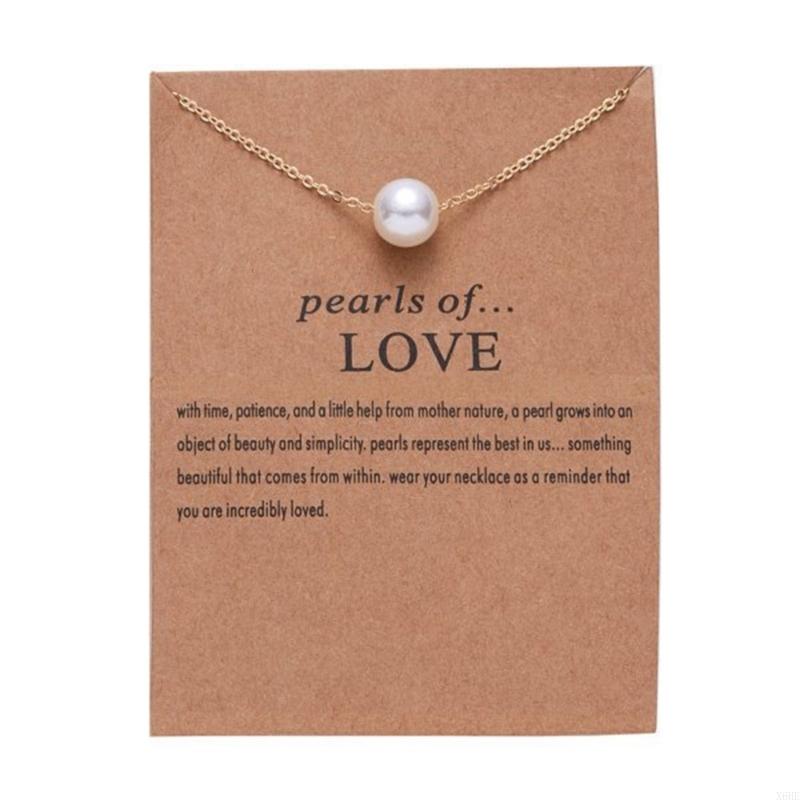 New Trendy Alloy Cute Elegant Pearl Butterfly Elephant Owl Dragonfly Luck Pendant Necklaces with Wish Card for Women Jewelry