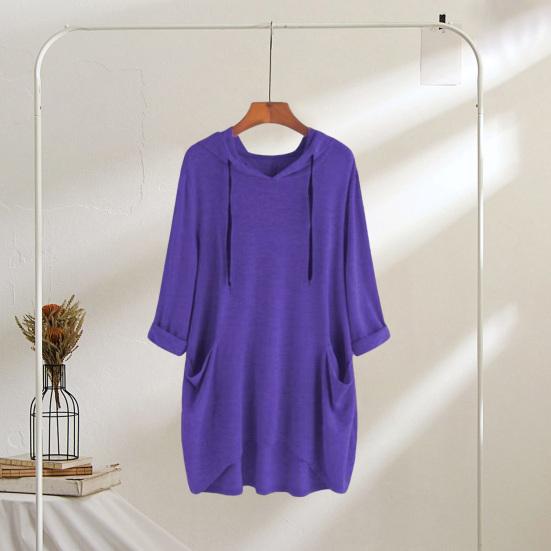 45720 Sleeve Hoodies for Women Oversized Hooded Pullover Tops