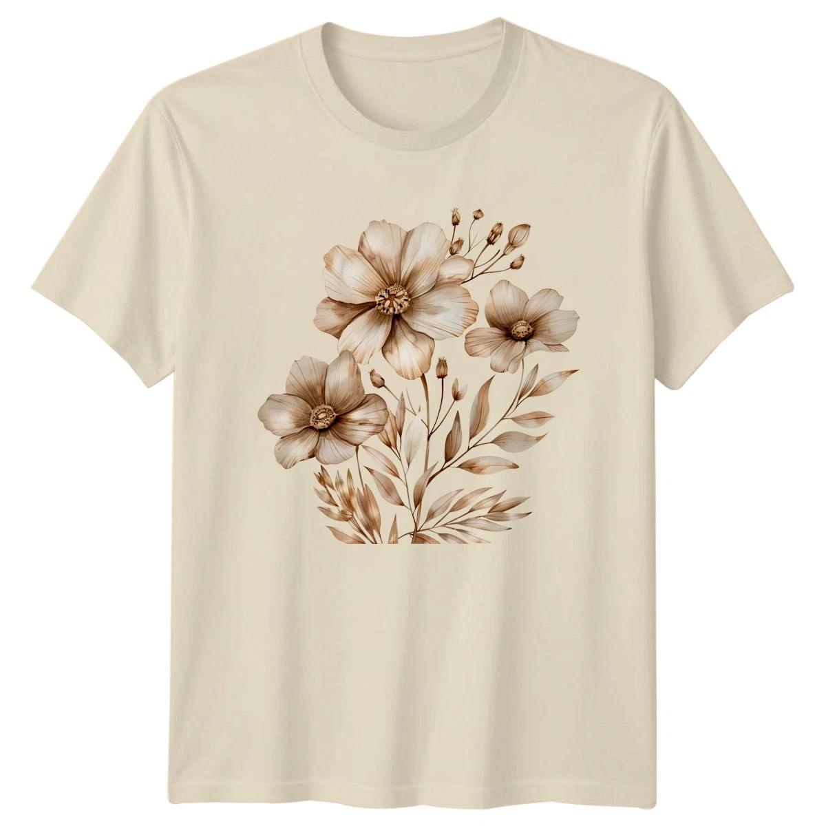 Boho Floral Spring T-Shirt Womens Botanical Nature Gift For Her XXL