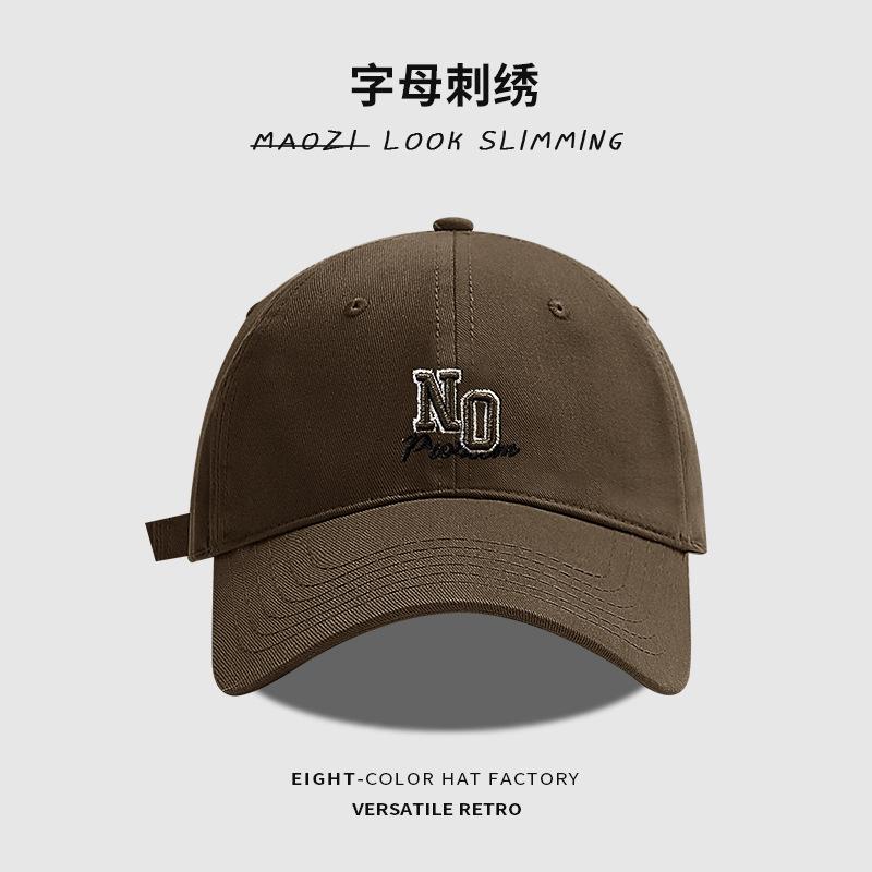 

NO letter embroidered baseball cap women s versatile deep top visor showing small holes in the face wide brim peaked cap children