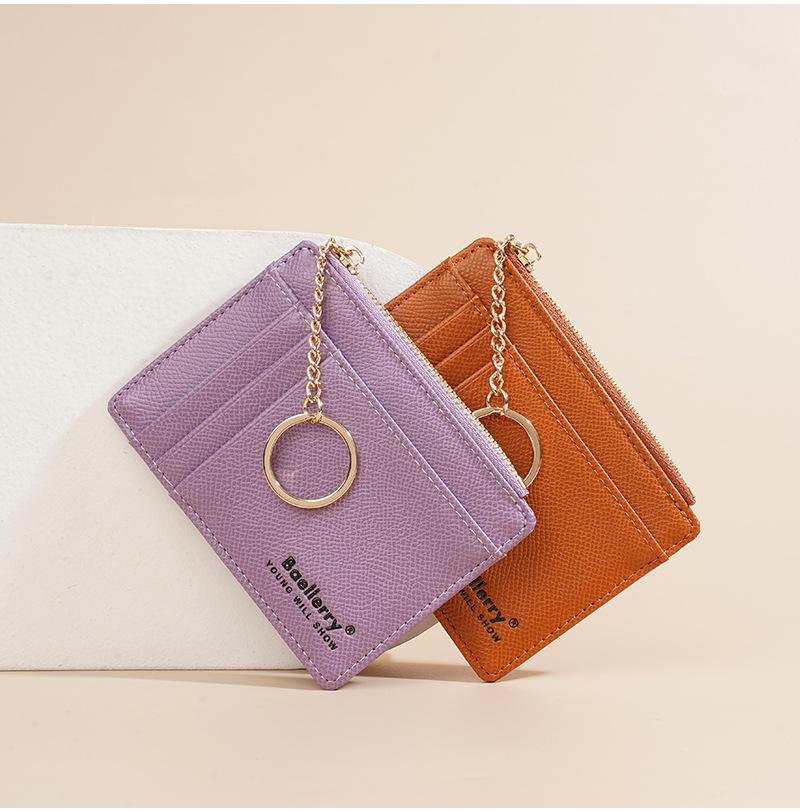 Cartera Delgada para Mujer con Múltiples Ranuras para Tarjetas y Billetera para Monedas