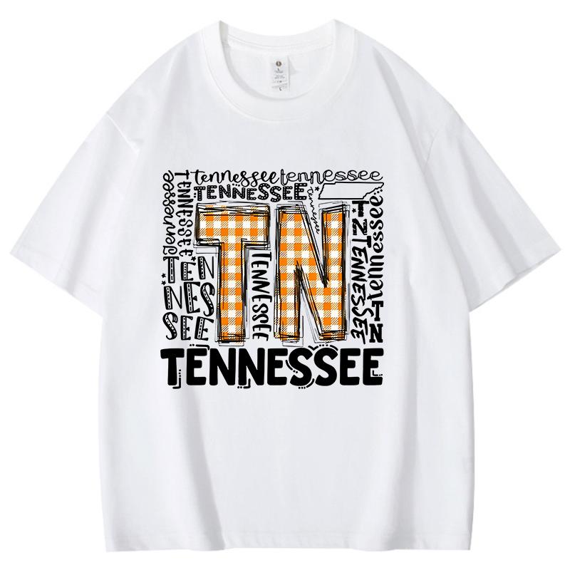 Tennessee Leisure Theme USA T Shirt Unisex Women Casual Personality Round cotton Sleeve Fashion Shirt 10 Colors plus size XXS4XL