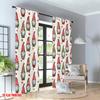 Set Of 2 Flat Printing Fashionable Christmas Curtains Gnomes Hearts Digital Printed Polyester Drapes Festive Curtain