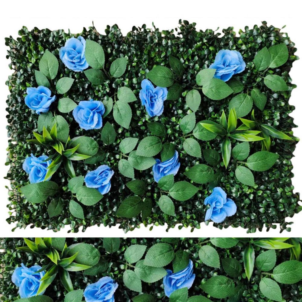 Flower Artificial Eucalyptus Carpet 60*40cm Artificial Fern Grass  Privacy Screen