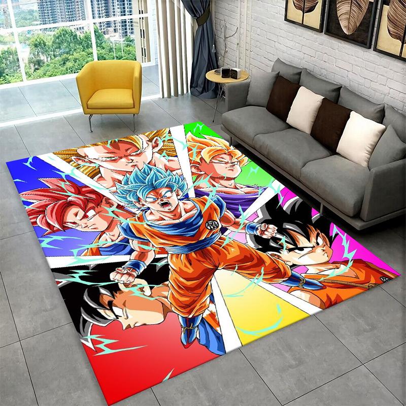 Cartoon D-Dragon Ball Anime Game Carpet Rug for Playroom Bedroom Living Room Sofa Home Decor,kid Area Rug Non-slip Floor Mat