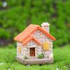 Mini House Figurine Miniature Resin House Building Model for Fairy Garden Moss Landscape DIY Craft Home Decor