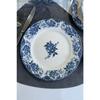 Antique Blue 24 Piece Premium Porcelain Dinner Set For 6 Persons With Blue Flowers