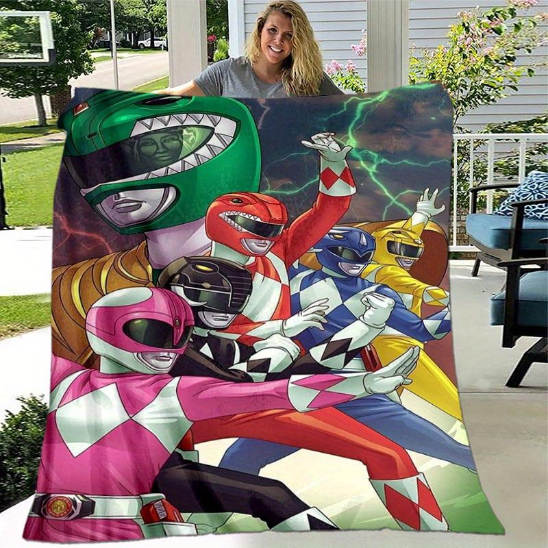 1 szt. Koc Power Rangers - Miękki i Wygodny, Odpowiedni na Wszystkie Pory Roku, Idealny Prezent dla Fanów Power RangersA043011m