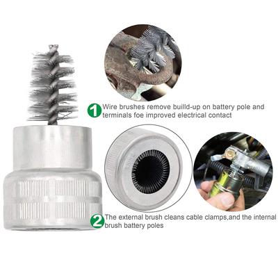 Car Battery Brush Dirt Corrosion Stainless Steel Brushes Post Terminal Cable Cleaner Automotive Wash Cleaning Battery Wire Brush