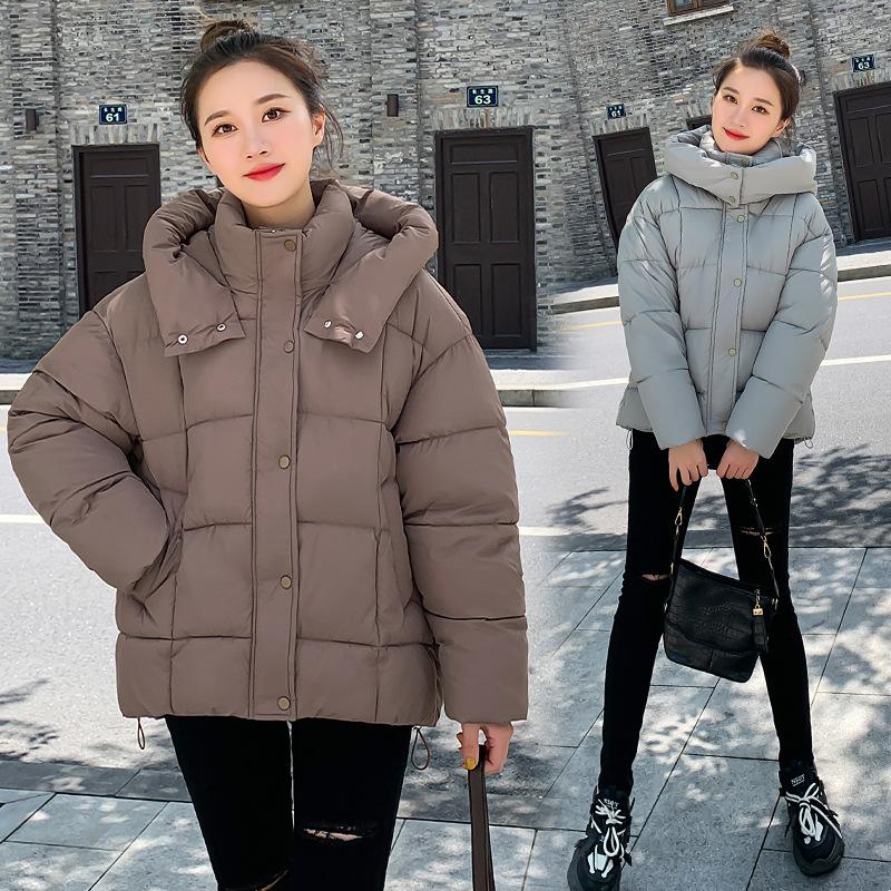 

Зимняя толстая короткая женская свободная корейская повседневная пуховая куртка с хлопковой подкладкой, теплое пальто