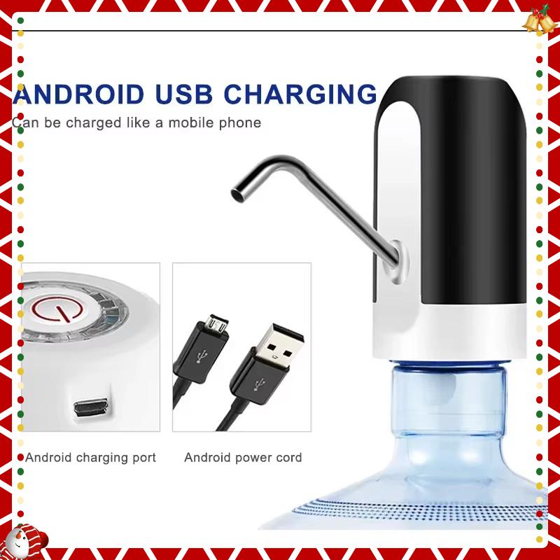 One-button Switch for Barreled Water USB Automatic Electric Water Dispenser and Kettle Pump Kitchen Tools Water Bottle Pump