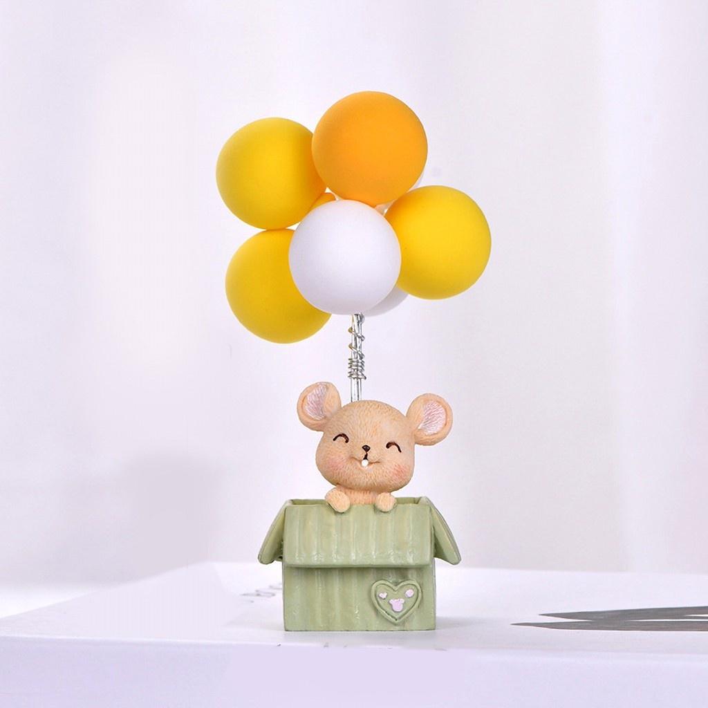

Balloon Mouse Year New Desktop Ornaments Resin Craft Gifts Birthday Gifts Home Accessories Toy жовтий