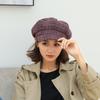 Ear Protection Plaid Octagonal Hat Thick Artist Hat Vintage British Berets  Winter