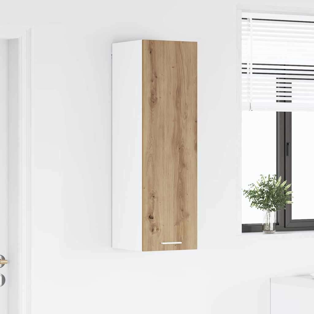 Artisan Oak Wall Mounted Cabinet 30 X 31 X 100 Cm Engineered Wood