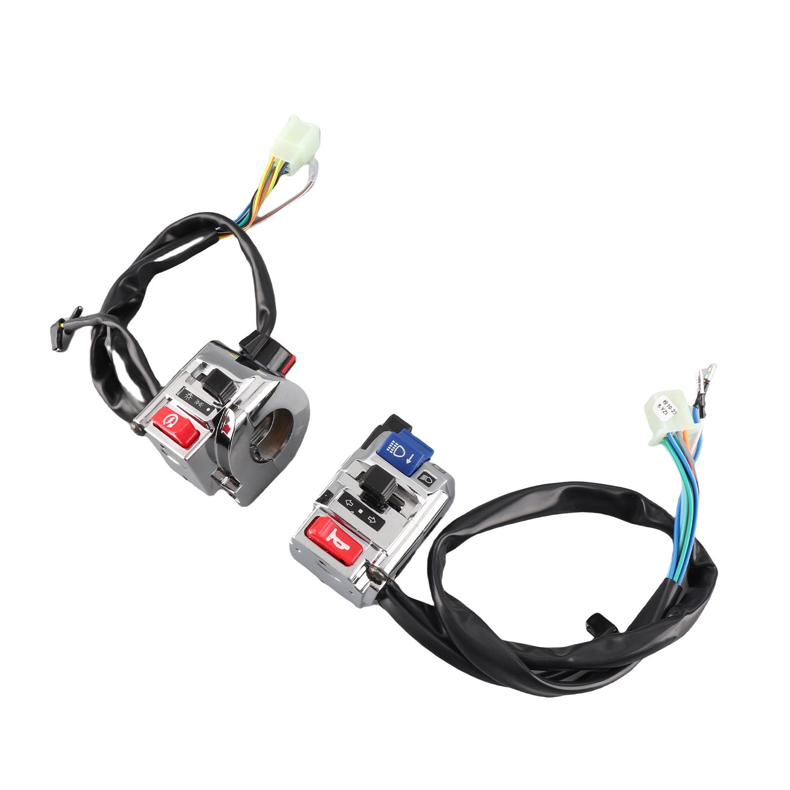 

1 пара Универсальный 7 8-дюймовый мотоциклетный руль Звуковой сигнал Указатель поворота Свет Запуск Переключатель управления White белый