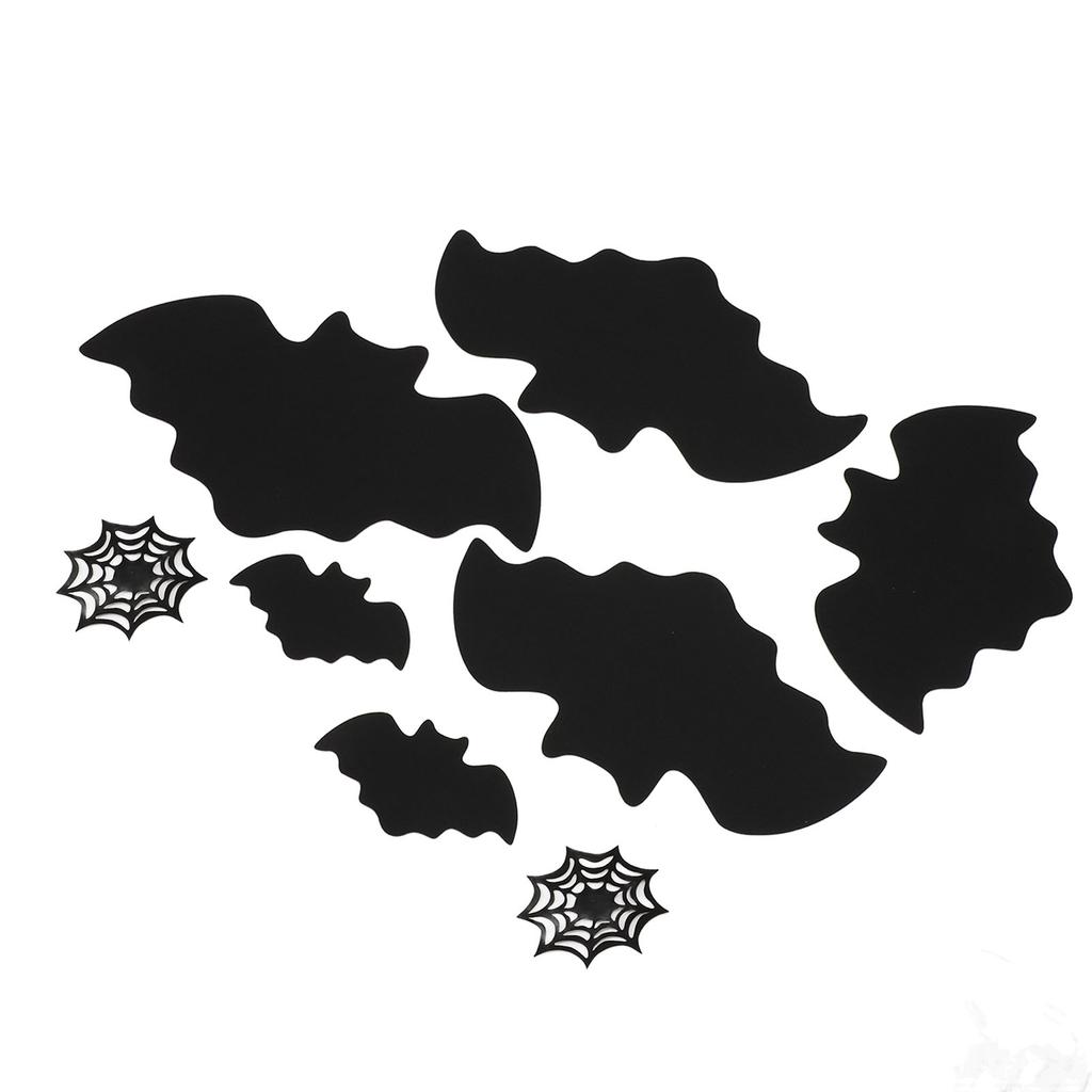 8 Pack Felt Bat Coasters Table Drink Coasters Black Bat Non Slip Heat Resistant Felt Cup Mat for Home Kitchen Office