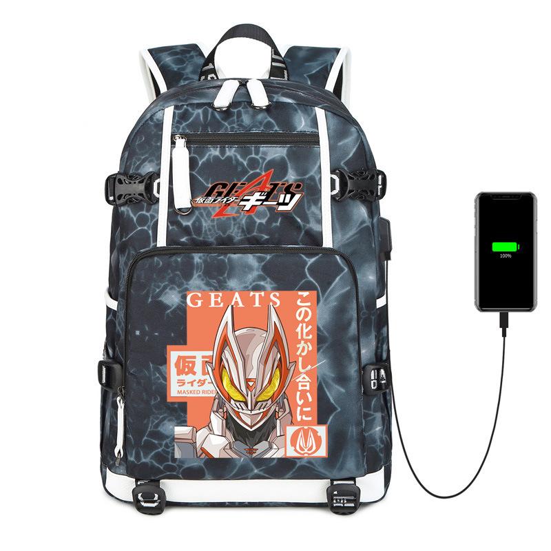 Zaino capiente con tracolla; set astuccio a tre pezzi per studenti