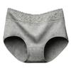 Menstruasjonsundertøy for kvinner Mellomhøyde blomster Postpartum Hipster Dame Blondestruser Jenter Stretch-truser i bomull