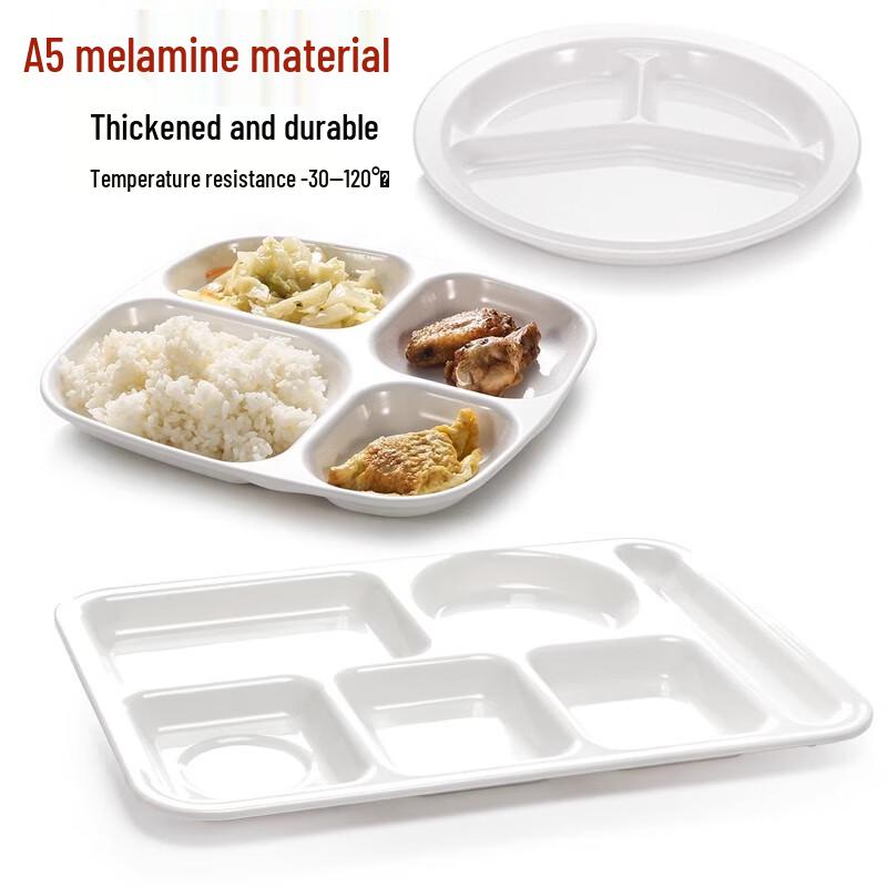 AVADEN Melamine Divided Dinner Plate