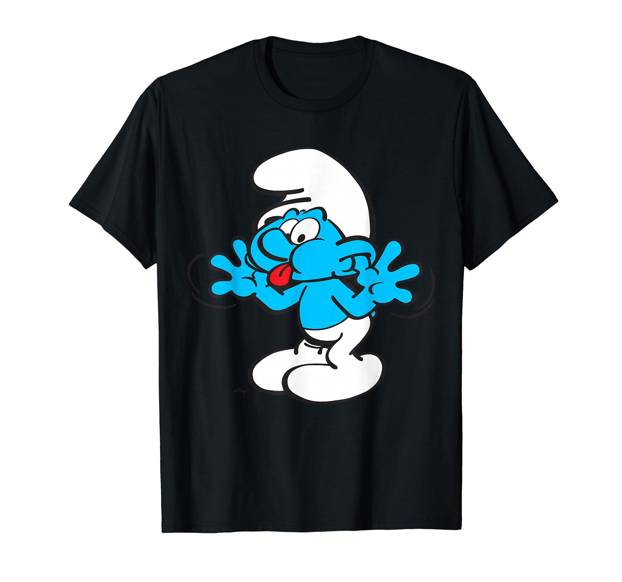 Smurf Jokey Smurf Tongue Joyful Blue Comic Smurfette T-Shirt 5129₽