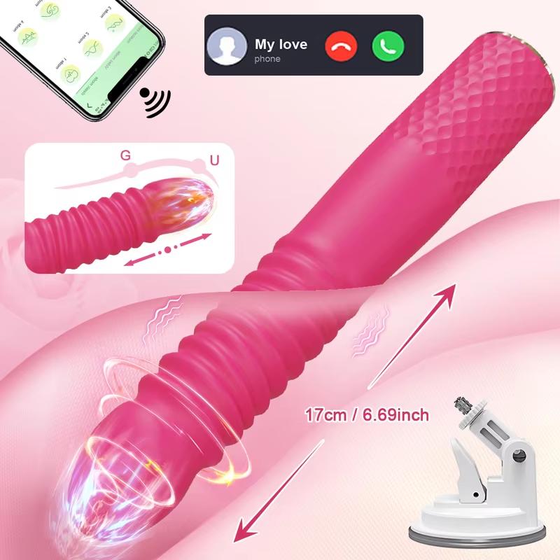 Automatic Machine Telescopic Dildo Vibrator Female Sexs Toy Women Vagina Masturbation Penis G Spot Clitoris Stimulator Massager