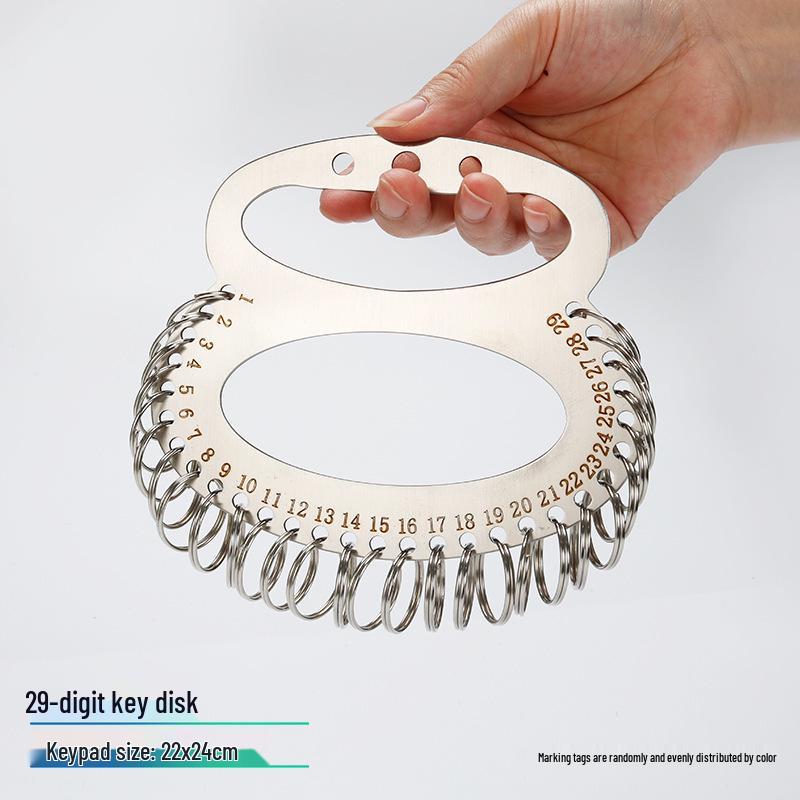 Stainless Steel Round Key Disk with Tag Ring for Key Management and Storage
