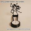 Halloween Candle Holder Decoration Gothic Skeleton Candlestick Ghost Shadow Tealight Stand Spooky Scary Ornaments Home Decor