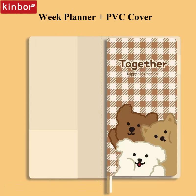 Kinbor Weeks Plan Portable Pocket Notebook A6 A5 Journal Weekly Planner Monthly Yearly Planning Agenda Calendar Note Book