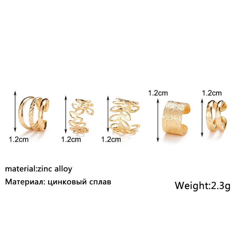 Damen Ohr Manschetten Set Punk Persönlichkeit Clip Ohrringe Gold Ohne Piercing Ohr Clips Fake Knorpel Ohrringe