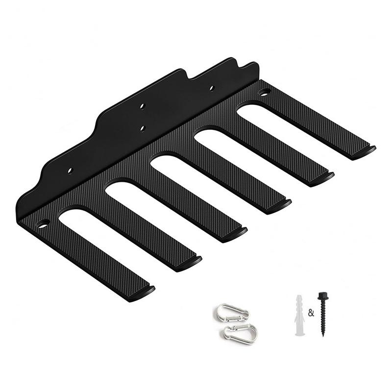 Wall Mount Rod Storage Rack Garage Organizer Trimmer Rack Garden Power Tool Hanger Vertical Hanging Heavy Duty Barbell Storage