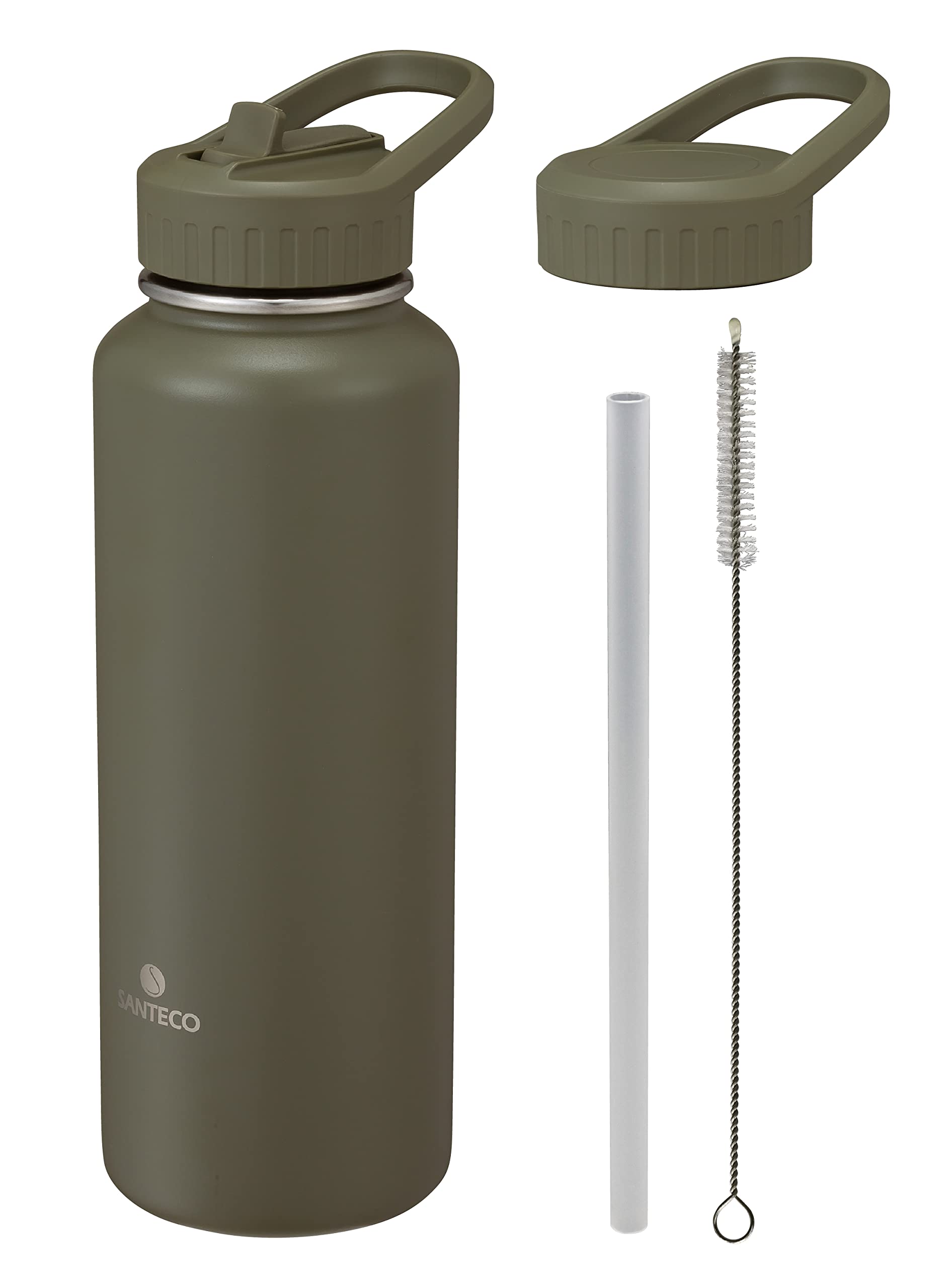 

CB Japan SOLUND Active Direct Vacuum santeco Bottle, 1.1L, Khaki, Drinking, Straw, 2-Way Type, Insulated, Dual-Layer Construction,