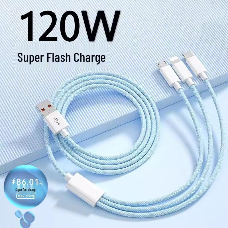 

Кабель быстрой зарядки 120 Вт для Apple, Huawei, Honor, Vivo, Xiaomi - Совместим с iPhone 15 и другими Unboxed