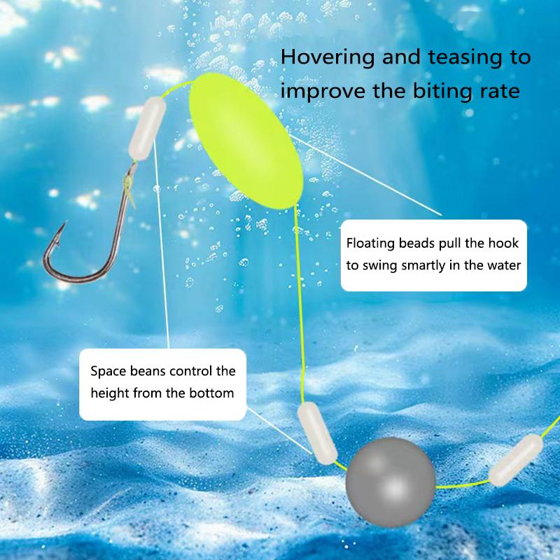1Pc 2 Hooks Reverse Bottom Rig Flip The Fishing Hair Rigs Hook Iseni Fishing Hook Ready-To-Use Size3#-11# Carp Rigs Fishing Lure