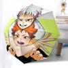 1pc Outdoor Umbrella with Jujutsu Kaisen Design - Automatic Opening/Closing Umbrella with Portable Tri-Fold Design, 8-Rib Iron Frame, Perfect Gif