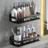 Bathroom Shelf No Drill Wall Mounted Shampoo Bottle Shower Corner Rack Toilet Storage Rack Aluminum Bathroom Kitchen Accessories