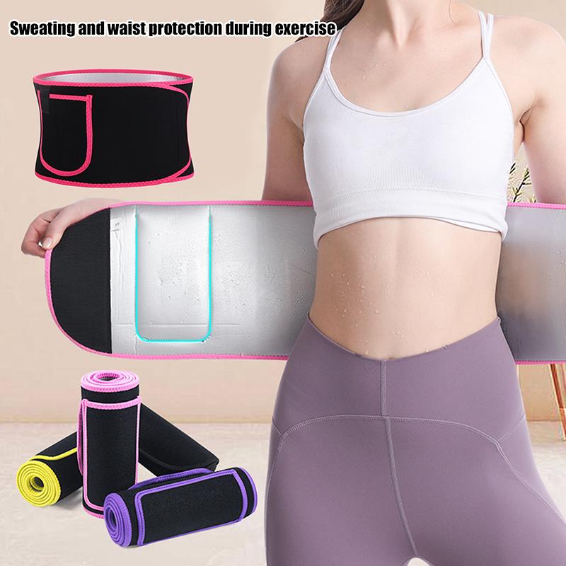Sports Sweat Burst Waist Support Belt Body Shaper Running Gym Waist Trainer Abdominal Fat Burning Training Sauna Weight Loss