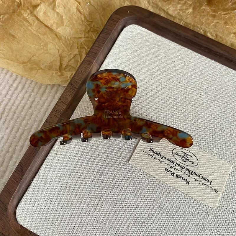 Acetate Leopard Hair Claw Clip Women's Large Chic Hair Clip Fresh and Sweet Back Bun Styling Claw Hairpins Barrettes Accessories