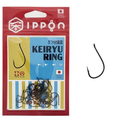 IPPON (1) Anzóis Revestidos de Preto para Correnteza de Montanha com Anzóis, Tamanho 6 (40 peças) - Tamanho 9 (40 peças) Anzóis para Pesca com Mosca, Fabricados no Japão (Tamanho 940 peças)