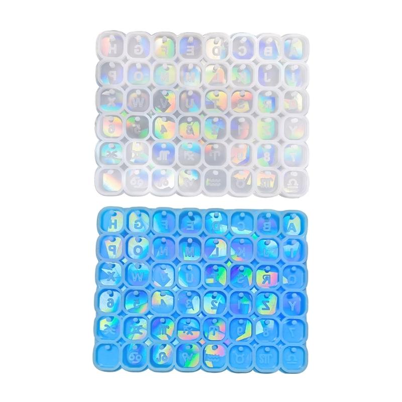 Light and Shadow Bracelet Pendant Silicone Molds Square Holographic Earrings Mold DIY Ornaments Mould for Birthday Gift